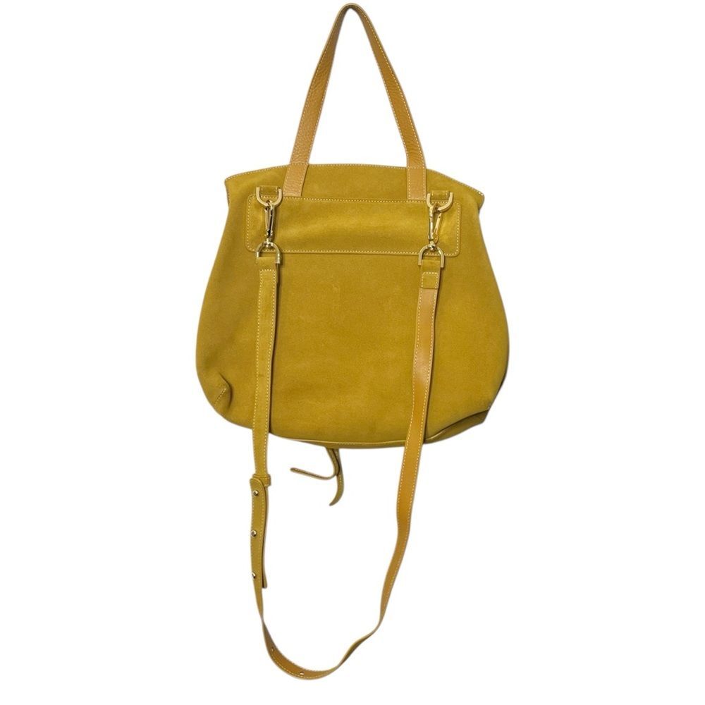 Mansur Gavriel Lady Bag Suede Mustard Yellow‎ Convertible Top Handle Shoulder - Picture 7 of 15